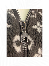 Load image into Gallery viewer, Louis Vuitton Monogram Fleece Zip Jacket Black White Teddy Coat XS Made in Italy