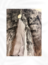 Load image into Gallery viewer, Vintage Rabbit Fur Coat Black & Brown Luxe Statement Jacket (Size M)