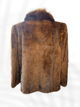 Load image into Gallery viewer, Vintage Mink Fur Coat – Rich Brown Luxe Classic Jacket (Monogram Lining)