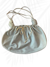 Load image into Gallery viewer, Christian Louboutin Vintage Blue Leather Drawstring Hobo Bag Red Interior