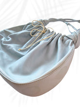 Load image into Gallery viewer, Christian Louboutin Vintage Blue Leather Drawstring Hobo Bag Red Interior