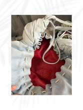 Load image into Gallery viewer, Christian Louboutin Vintage Blue Leather Drawstring Hobo Bag Red Interior
