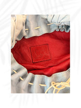 Load image into Gallery viewer, Christian Louboutin Vintage Blue Leather Drawstring Hobo Bag Red Interior