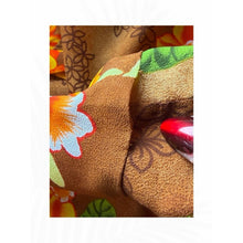 Load image into Gallery viewer, Vintage Made in Hawaii Hawaiian Aloha Maxi Dress Hibiscus Floral Brown Orange