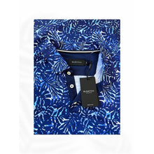 Load image into Gallery viewer, BUGATCHI Performance Polo Shirt – Men’s Size Medium – NWT Tropical Blue Print