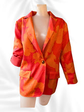 Load image into Gallery viewer, LexBreezy Hawaii Aloha Blazer Orange Red Floral Lightweight Resort Jacket M NWOT
