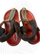 Load image into Gallery viewer, Isabel Marant Leather Studded T-Strap Sandals Black Suede 35 Boho
