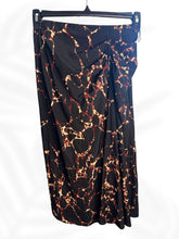 Load image into Gallery viewer, ba&amp;sh Printed Midi Skirt Black Red Abstract Draped Ruched Skirt Size 1
