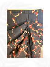 Load image into Gallery viewer, ba&amp;sh Printed Midi Skirt Black Red Abstract Draped Ruched Skirt Size 1
