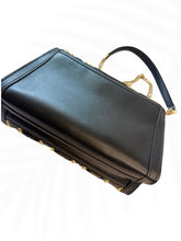 Load image into Gallery viewer, Michael Kors Studded Chain Shoulder Bag Black Leather Suede Small Crossbody
