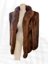 Load image into Gallery viewer, Vintage Mink Fur Coat – Rich Brown Luxe Classic Jacket (Monogram Lining)
