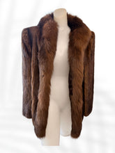 Load image into Gallery viewer, Vintage Mink Fur Coat – Rich Brown Luxe Classic Jacket (Monogram Lining)
