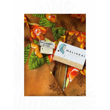 Load image into Gallery viewer, Vintage Made in Hawaii Hawaiian Aloha Maxi Dress Hibiscus Floral Brown Orange
