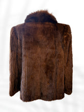 Load image into Gallery viewer, Vintage Mink Fur Coat – Rich Brown Luxe Classic Jacket (Monogram Lining)
