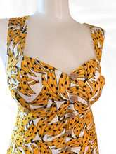Load image into Gallery viewer, Farm Rio Banana Print Button Front Midi Dress XS
