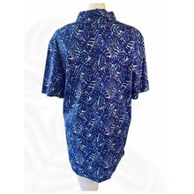 Load image into Gallery viewer, BUGATCHI Performance Polo Shirt – Men’s Size Medium – NWT Tropical Blue Print
