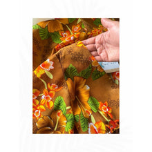 Load image into Gallery viewer, Vintage Made in Hawaii Hawaiian Aloha Maxi Dress Hibiscus Floral Brown Orange
